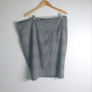 22 Lane Bryant Houndstooth Faux Wrap Pencil Skirt